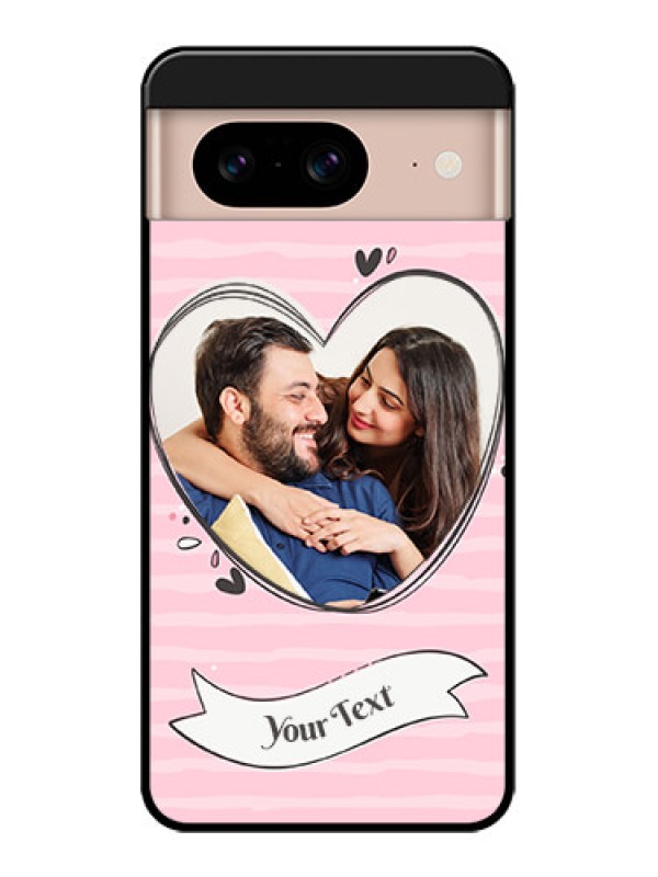 Custom Google Pixel 8 5G Custom Metal Phone CaseVintage Heart Design