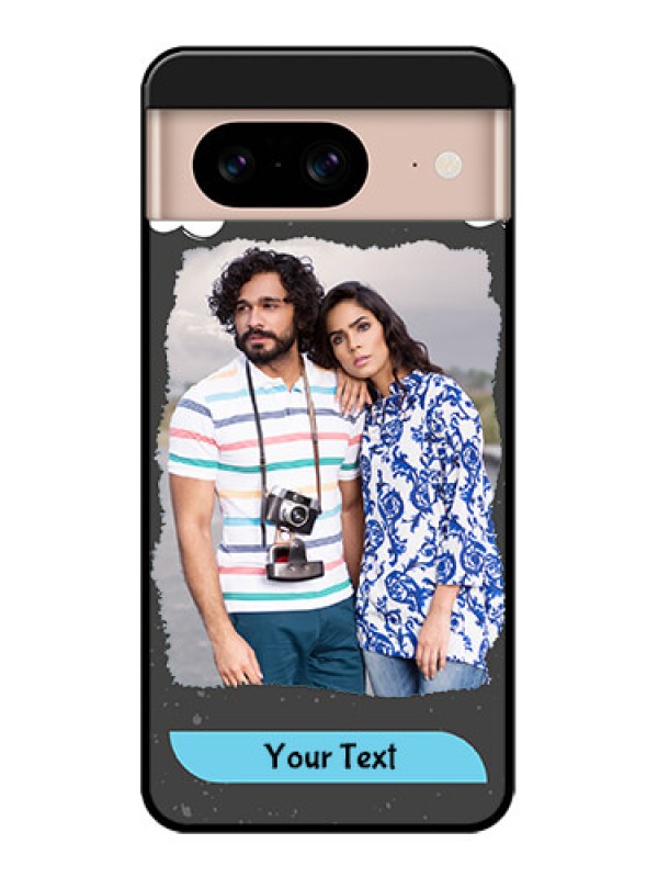 Custom Google Pixel 8 5G Custom Metal Phone CaseSplashes With Love Doodles Design