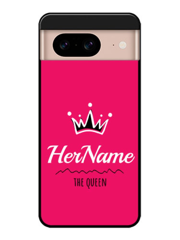 Custom Google Pixel 8 5G Custom Metal Phone CaseQueen With Name Design