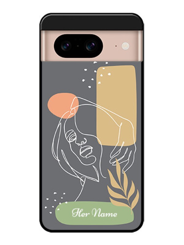 Custom Google Pixel 8 5G Custom Metal Phone CaseGazing Woman Line Art Design