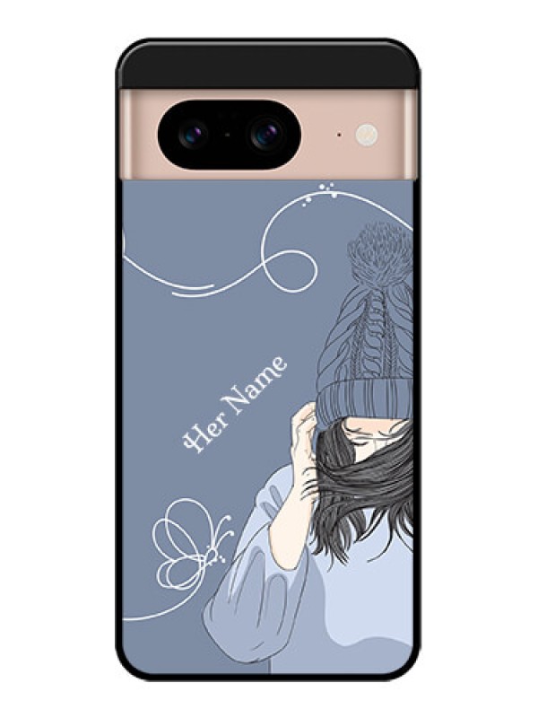 Custom Google Pixel 8 5G Custom Metal Phone CaseGirl In Winter Outfit Design