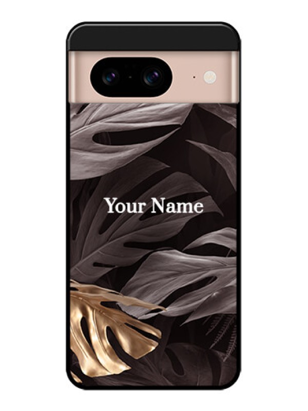 Custom Google Pixel 8 5G Custom Metal Phone CaseWild Leaves Digital Paint Design