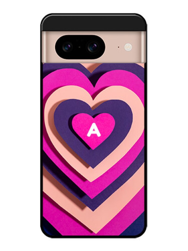 Custom Google Pixel 8 5G Custom Metal Phone CaseCute Heart Pattern Design