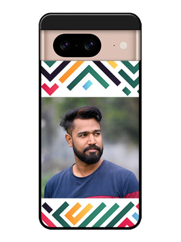 Custom Google Pixel 8 5G Custom Metal Phone CaseColorful Maze Pattern Design