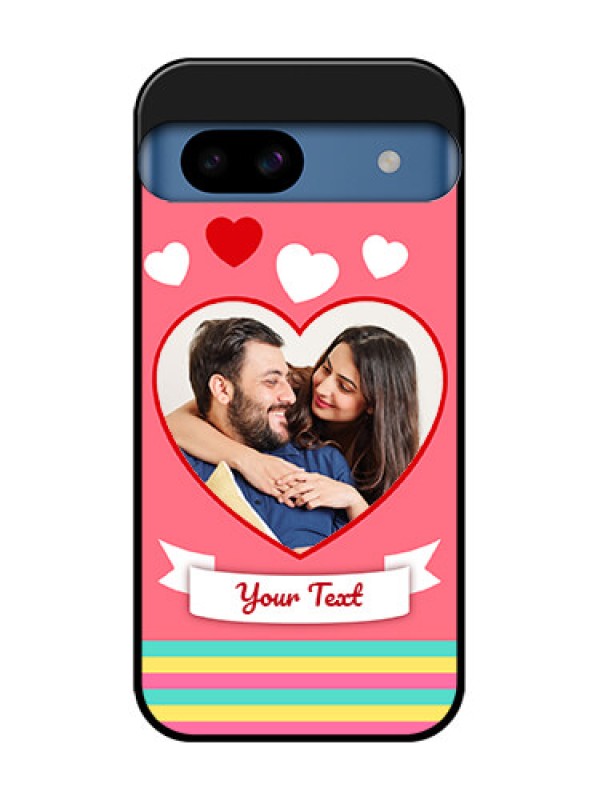 Custom Google Pixel 8A 5G Custom Metal Phone CaseLove Shapes Doodle Design