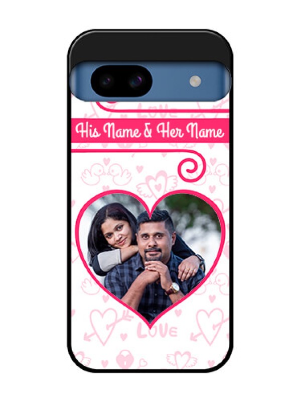Custom Google Pixel 8A 5G Custom Metal Phone CaseHeart Shape Love Design