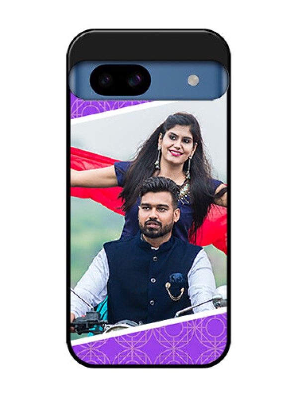 Custom Google Pixel 8A 5G Custom Metal Phone CaseViolet Color Pattern Design