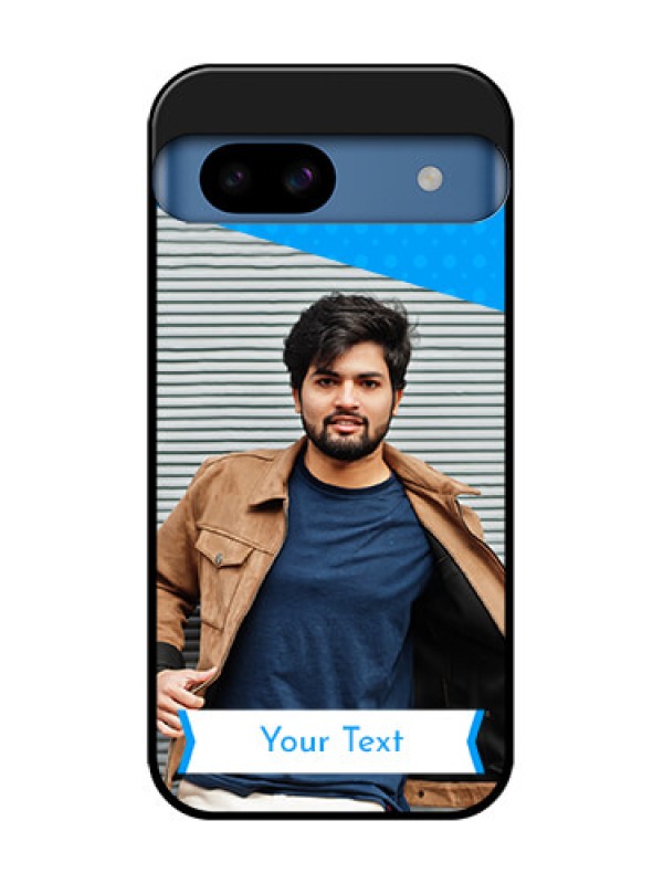 Custom Google Pixel 8A 5G Custom Metal Phone CaseSimple Blue Color Design