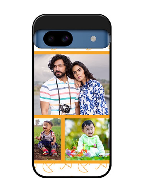 Custom Google Pixel 8A 5G Custom Metal Phone CaseYellow Pattern Design