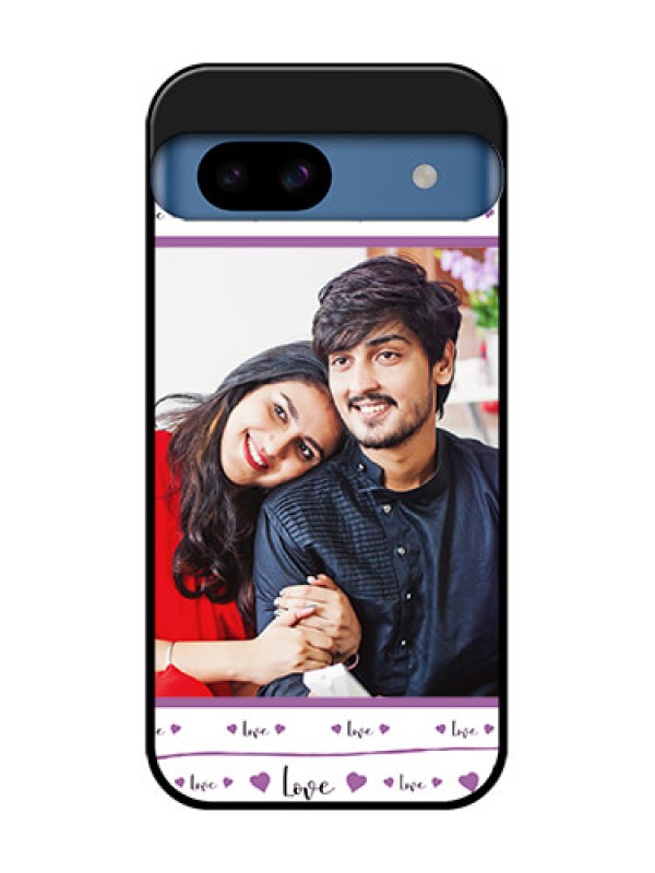 Custom Google Pixel 8A 5G Custom Metal Phone CaseCouples Heart Design