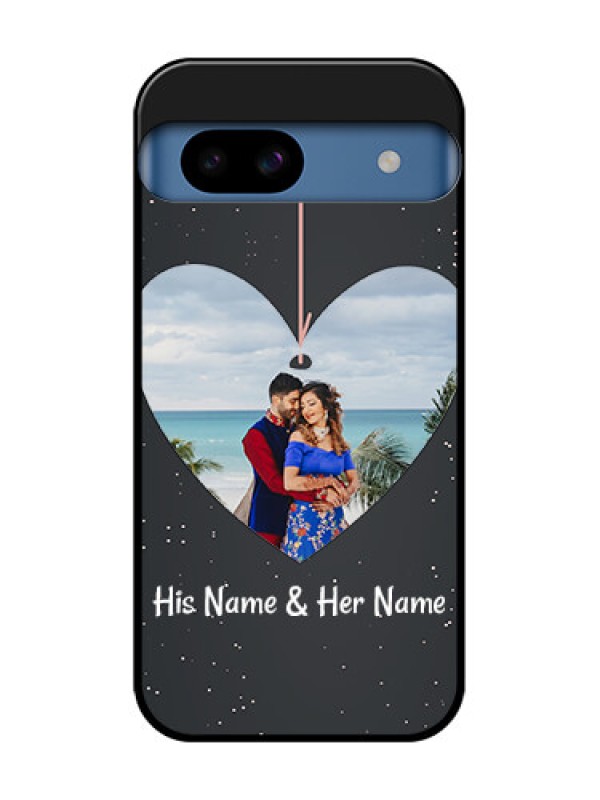 Custom Google Pixel 8A 5G Custom Metal Phone CaseHanging Heart Design