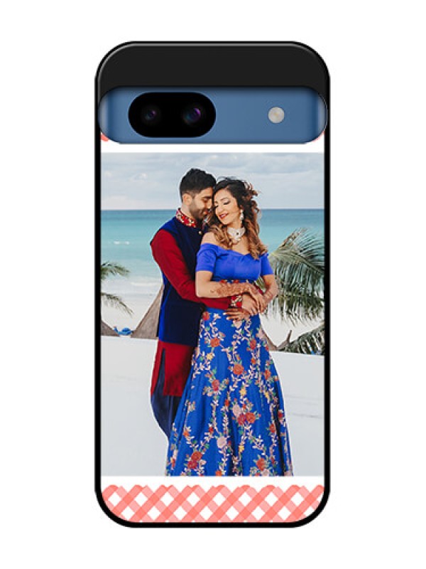 Custom Google Pixel 8A 5G Custom Metal Phone CasePink Pattern Design