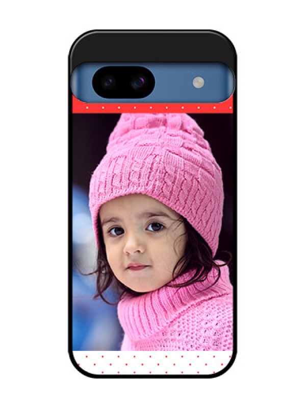 Custom Google Pixel 8A 5G Custom Metal Phone CaseRed Pattern Design