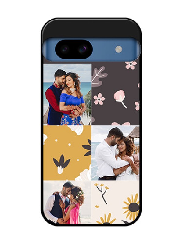 Custom Google Pixel 8A 5G Custom Metal Phone Case3 Images With Floral Design