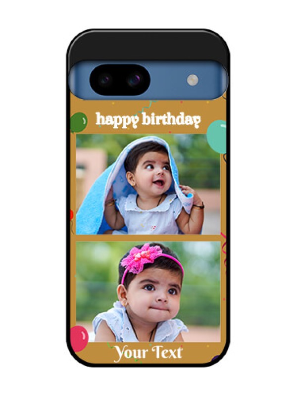 Custom Google Pixel 8A 5G Custom Metal Phone CaseImage Holder With Birthday Celebrations Design