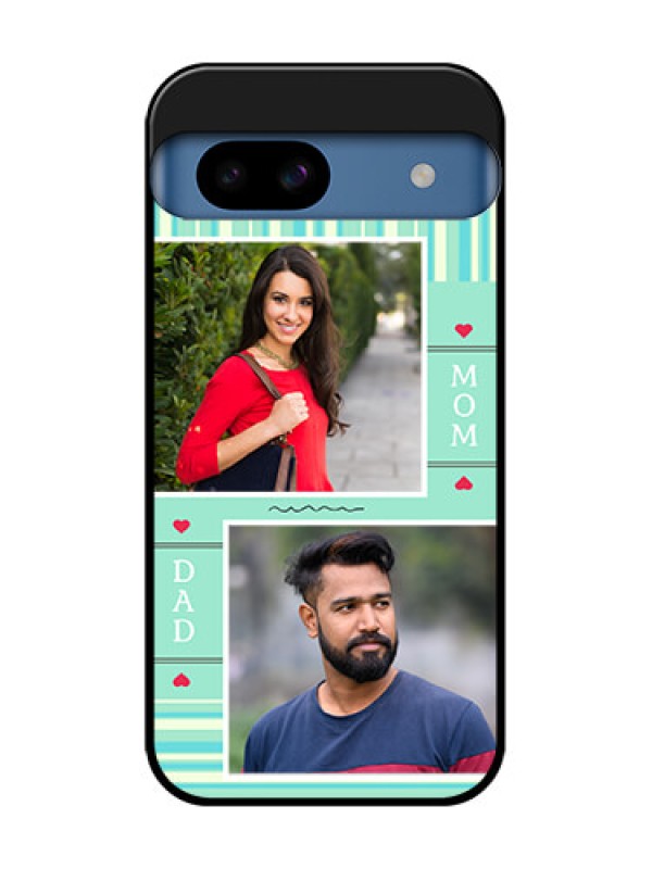 Custom Google Pixel 8A 5G Custom Metal Phone CaseMom and Dad Pic Design