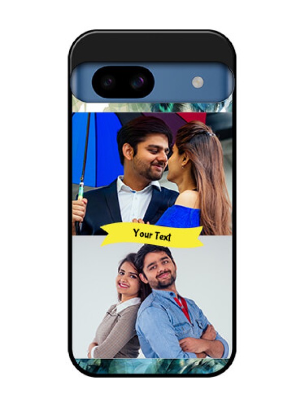 Custom Google Pixel 8A 5G Custom Metal Phone CaseImage With Boho Peacock Feather Design