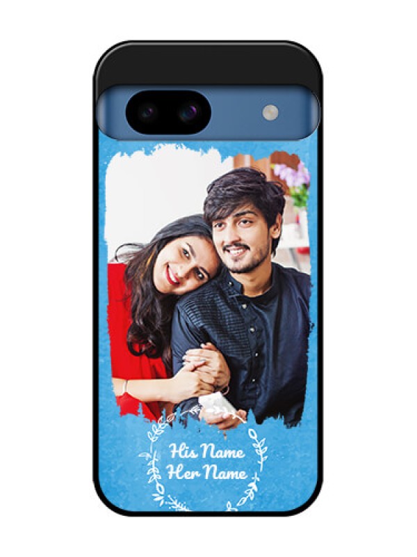 Custom Google Pixel 8A 5G Custom Metal Phone CaseBlue Color Vintage Design