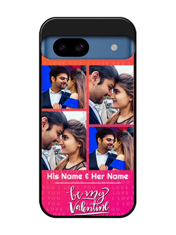 Custom Google Pixel 8A 5G Custom Metal Phone CaseI Love You Pink Design
