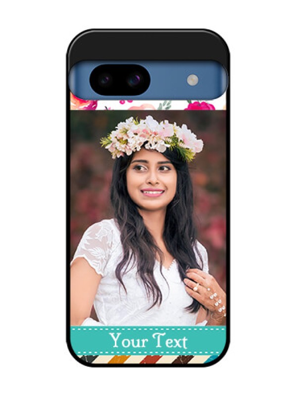 Custom Google Pixel 8A 5G Custom Metal Phone CaseWater Colors Floral Design
