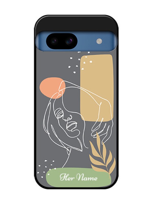 Custom Google Pixel 8A 5G Custom Metal Phone CaseGazing Woman Line Art Design