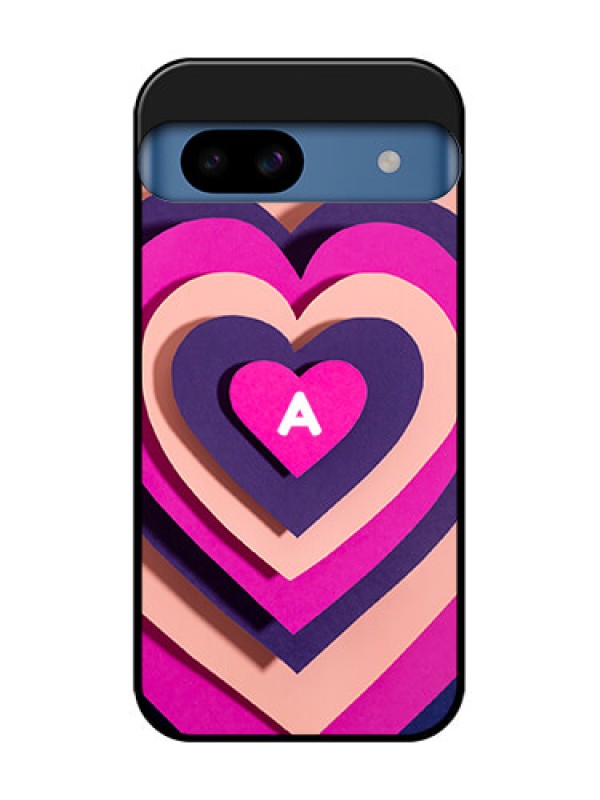 Custom Google Pixel 8A 5G Custom Metal Phone CaseCute Heart Pattern Design