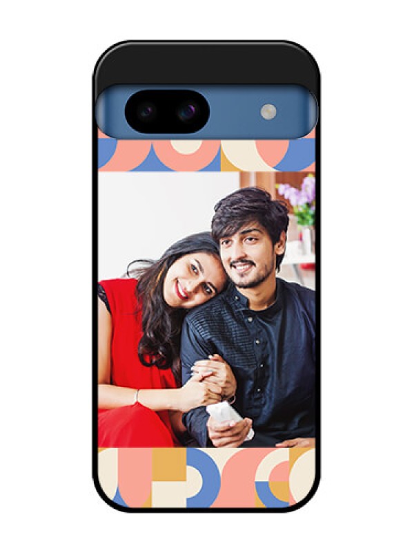 Custom Google Pixel 8A 5G Custom Metal Phone CaseSemi - Circle Maze Pattern Design