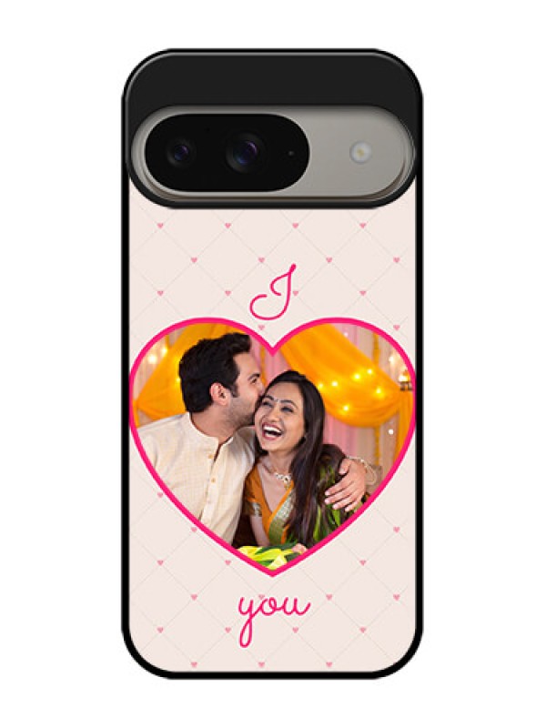 Custom Google Pixel 9 5G Custom Metal Phone Case - Heart Shape Design