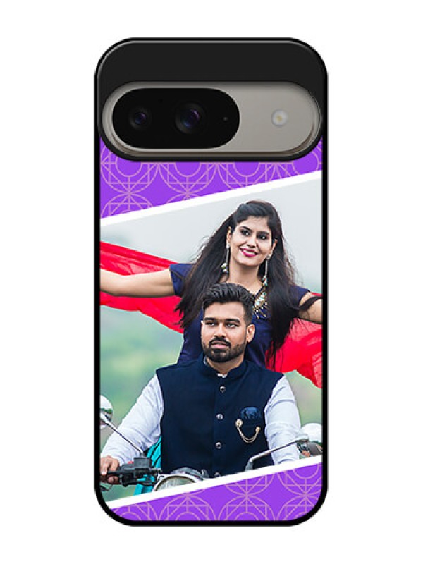 Custom Google Pixel 9 5G Custom Metal Phone Case - Violet Color Pattern Design