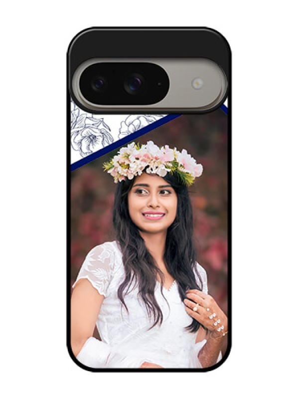 Custom Google Pixel 9 5G Custom Metal Phone Case - Classy Floral Design