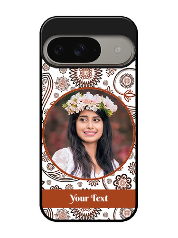 Custom Google Pixel 9 5G Custom Metal Phone Case - Abstract Flower Design