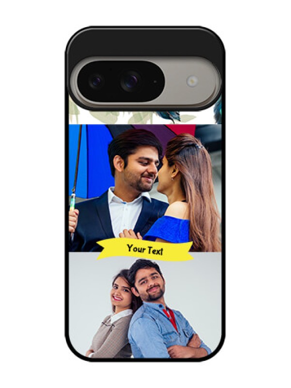 Custom Google Pixel 9 5G Custom Metal Phone Case - Image With Boho Peacock Feather Design