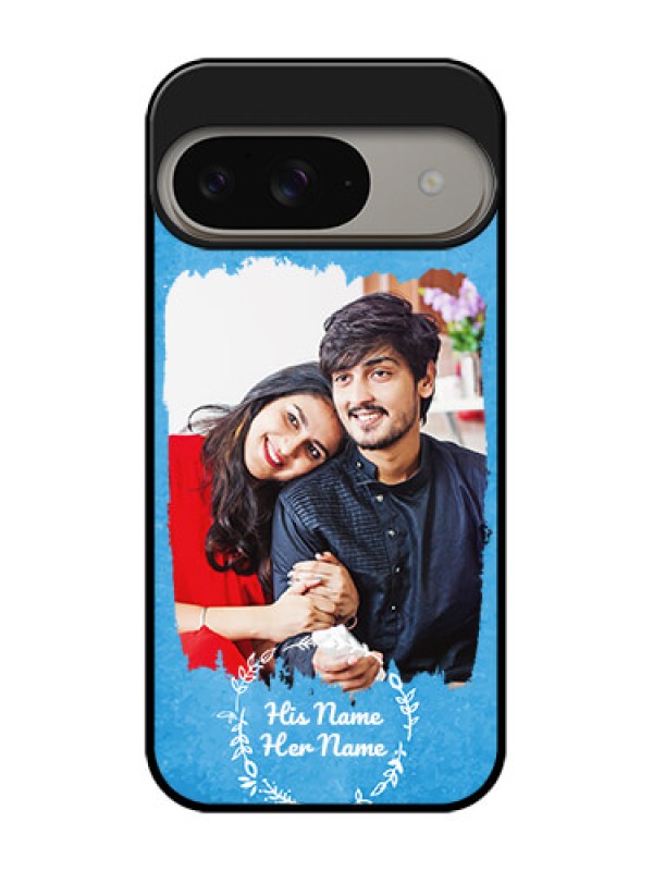 Custom Google Pixel 9 5G Custom Metal Phone Case - Blue Color Vintage Design