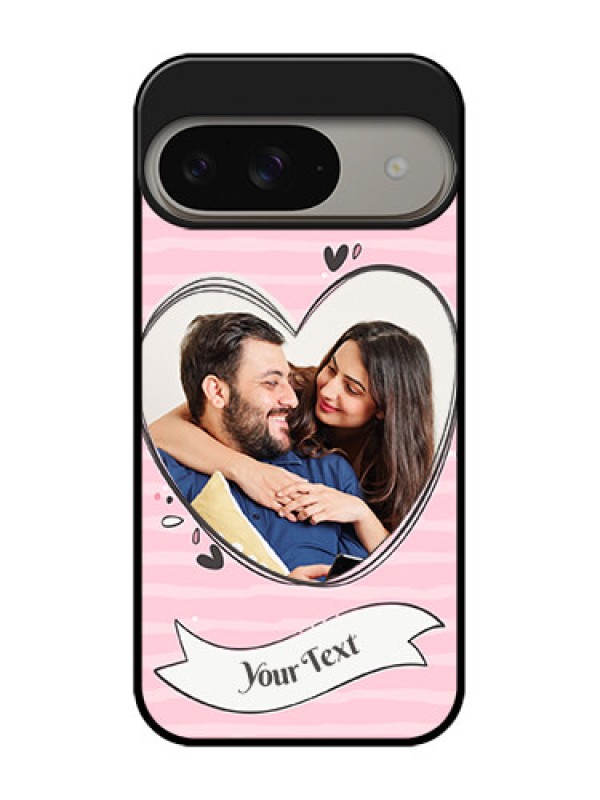 Custom Google Pixel 9 5G Custom Metal Phone Case - Vintage Heart Design