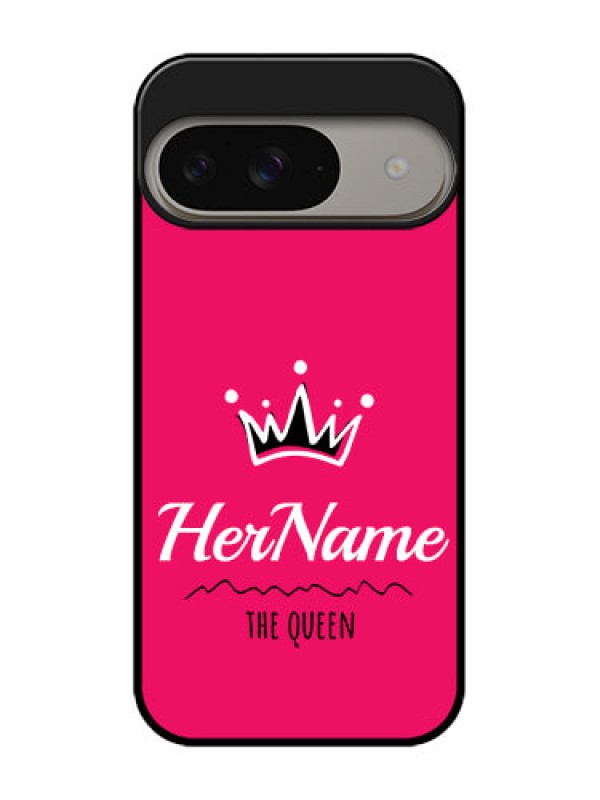 Custom Google Pixel 9 5G Custom Metal Phone Case - Queen With Name Design