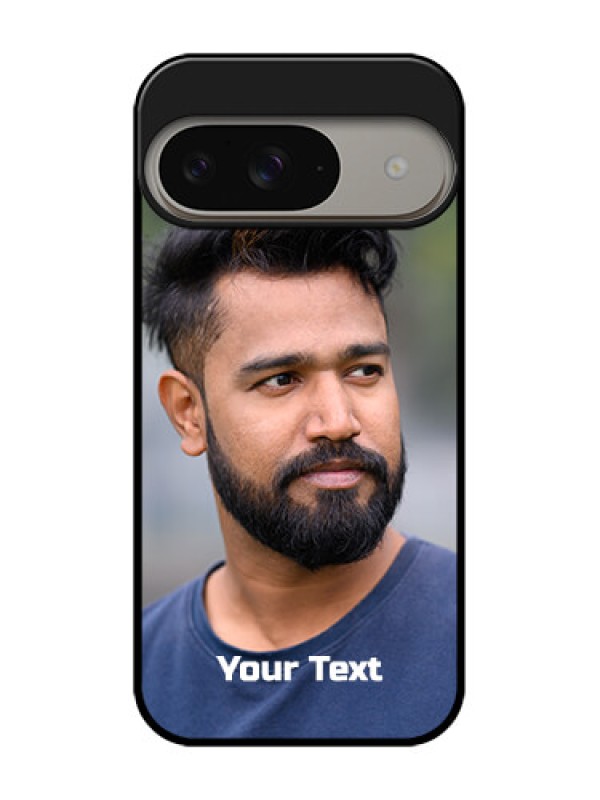 Custom Google Pixel 9 5G Custom Metal Phone Case - Photo With Text Design