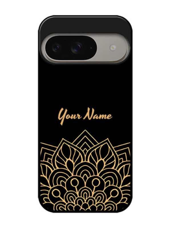 Custom Google Pixel 9 5G Custom Metal Phone Case - Golden Mandala Design