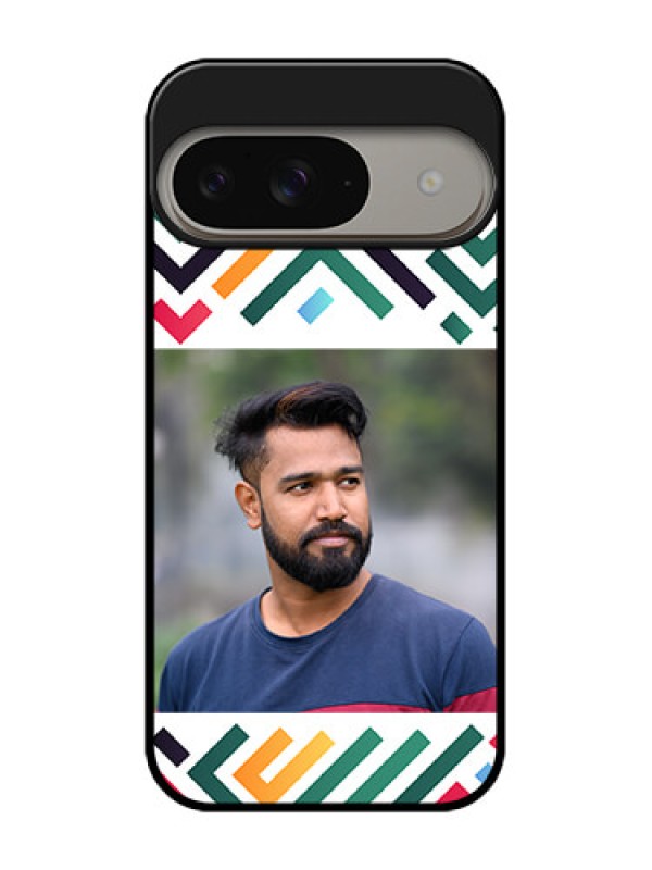 Custom Google Pixel 9 5G Custom Metal Phone Case - Colorful Maze Pattern Design