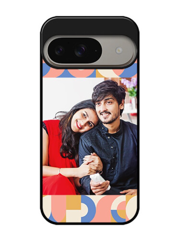 Custom Google Pixel 9 5G Custom Metal Phone Case - Semi - Circle Maze Pattern Design