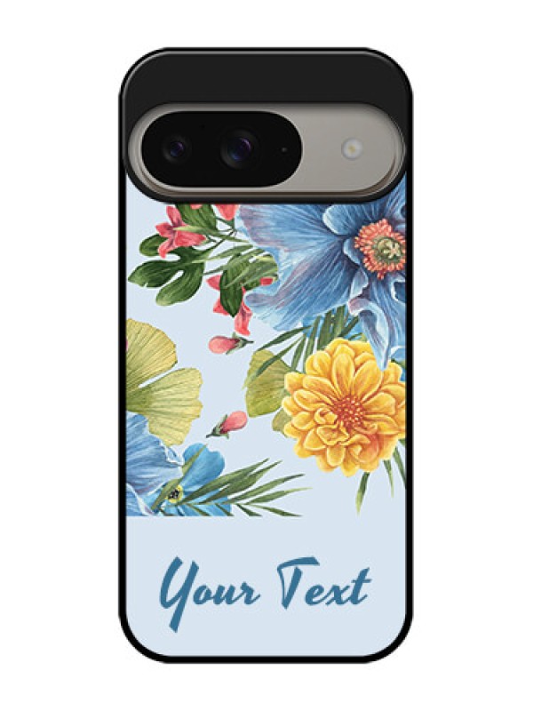 Custom Google Pixel 9 5G Custom Metal Phone Case - Stunning Watercolored Flowers Painting Design