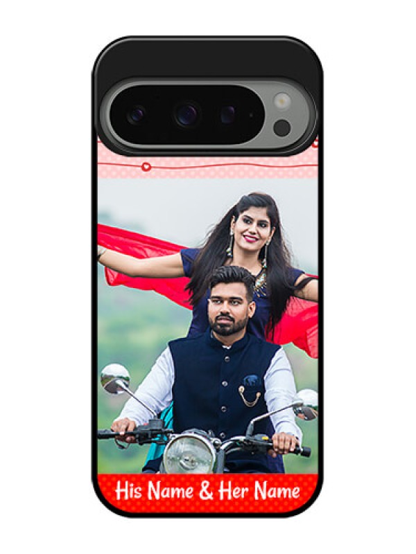 Custom Google Pixel 9 Pro 5G Custom Metal Phone Case - Red Pattern Case Design