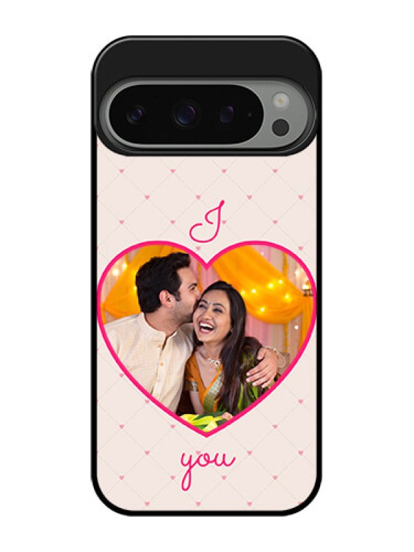 Custom Google Pixel 9 Pro 5G Custom Metal Phone Case - Heart Shape Design