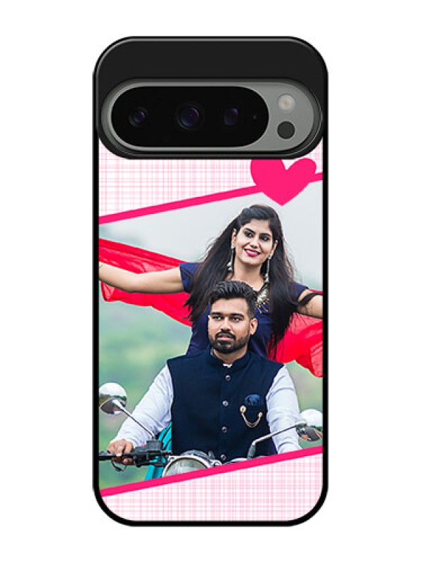 Custom Google Pixel 9 Pro 5G Custom Metal Phone Case - Love Shape Heart Design