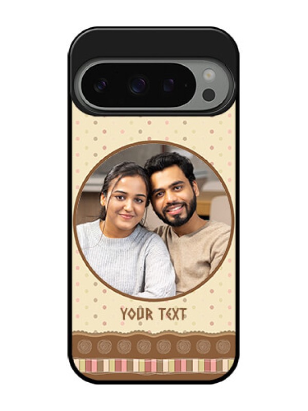 Custom Google Pixel 9 Pro 5G Custom Metal Phone Case - Brown Dotted Mobile Case Design