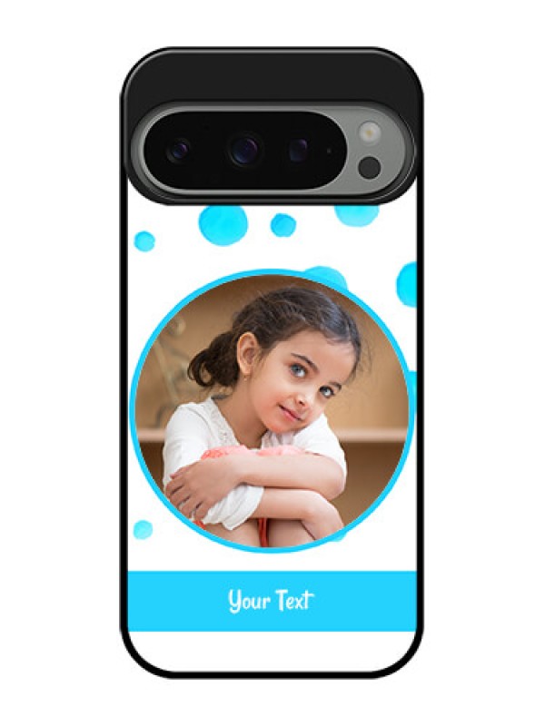 Custom Google Pixel 9 Pro 5G Custom Metal Phone Case - Blue Bubbles Pattern Design