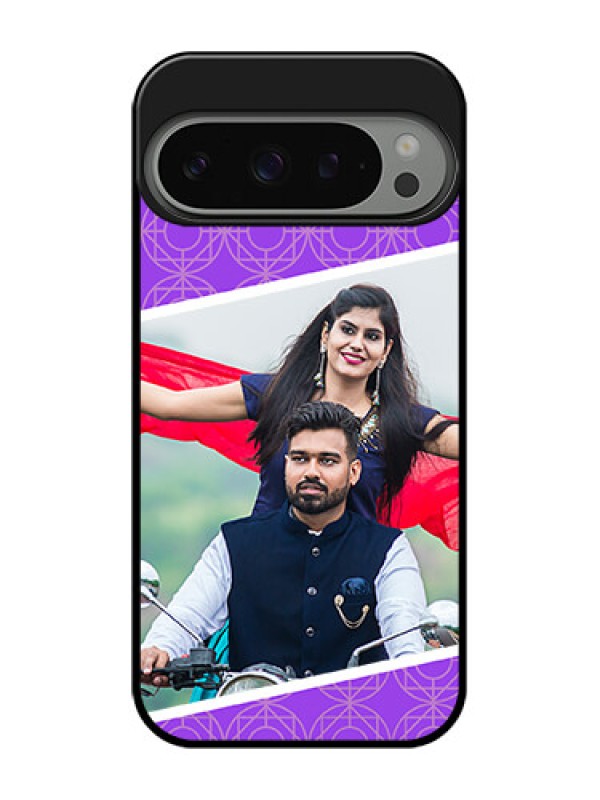 Custom Google Pixel 9 Pro 5G Custom Metal Phone Case - Violet Color Pattern Design
