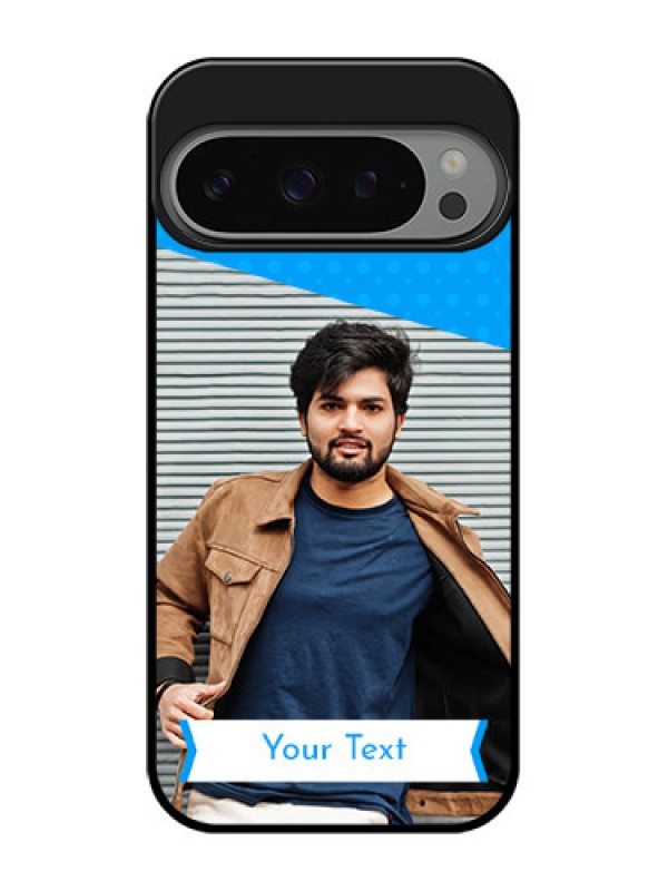 Custom Google Pixel 9 Pro 5G Custom Metal Phone Case - Simple Blue Color Design