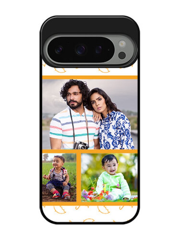 Custom Google Pixel 9 Pro 5G Custom Metal Phone Case - Yellow Pattern Design