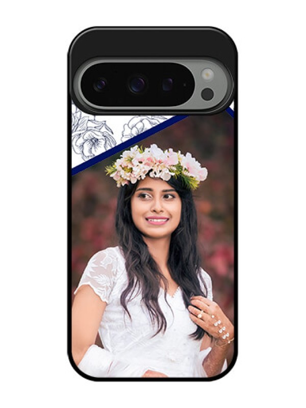 Custom Google Pixel 9 Pro 5G Custom Metal Phone Case - Classy Floral Design