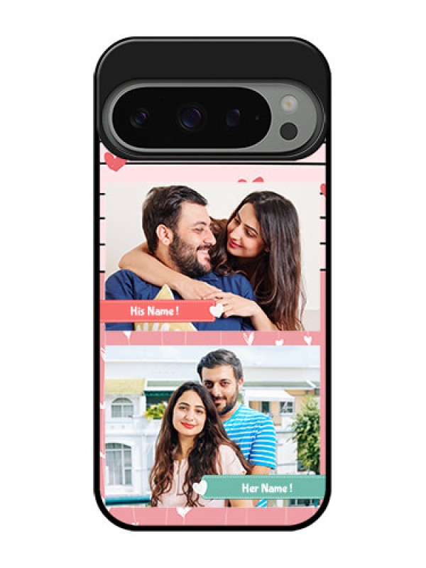 Custom Google Pixel 9 Pro 5G Custom Metal Phone Case - Photo With Heart Design